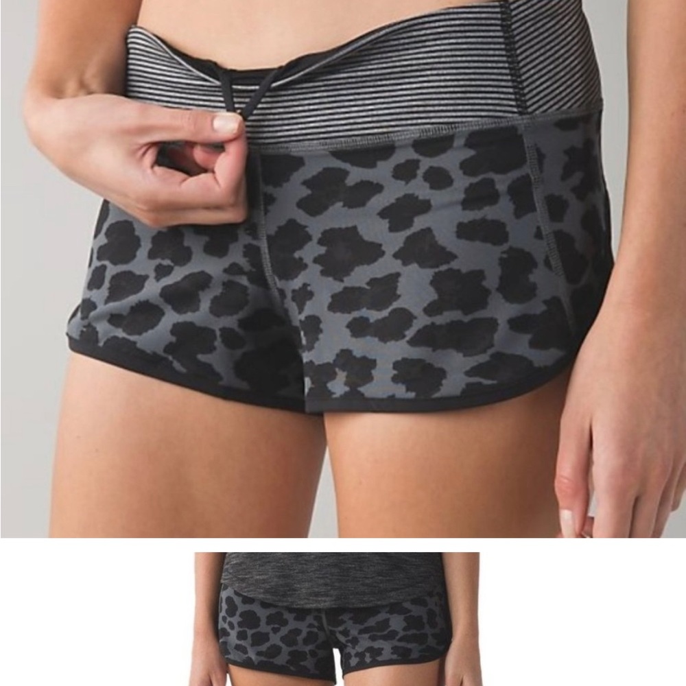 Lululemon cherry cheetah speed shorts 4